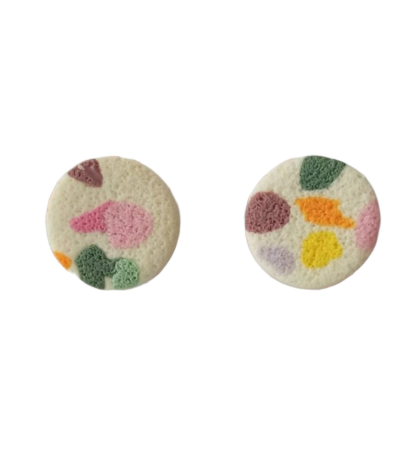 Multicoloured terrazzo studs