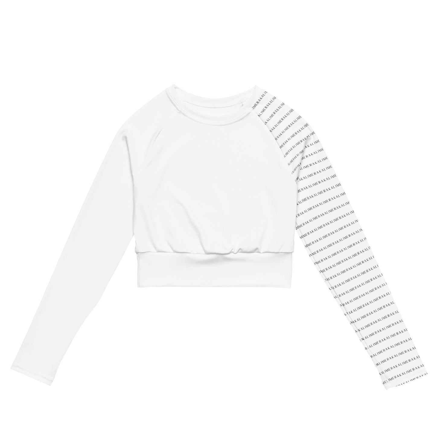 Recycled long-sleeve crop top