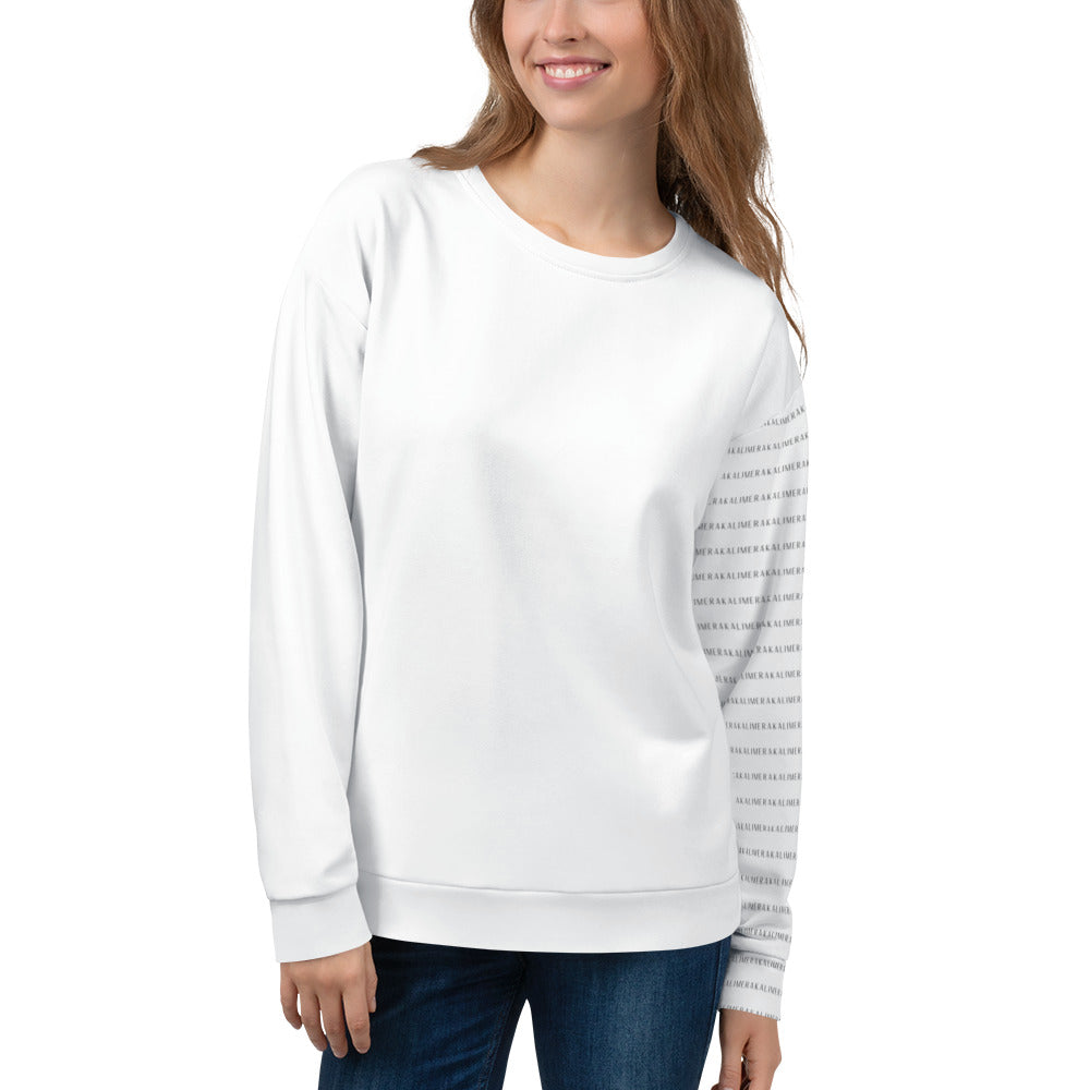 Ladies Recycled Sweatshirt with printed sleeve