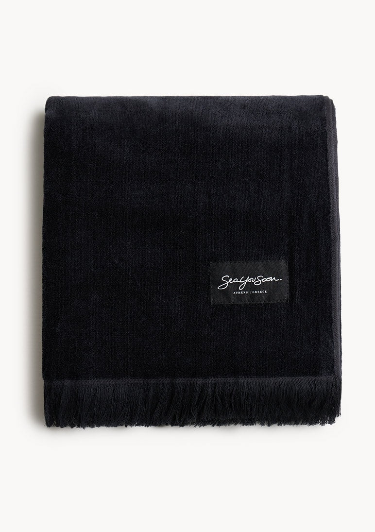 Belle Ile Towel - Black