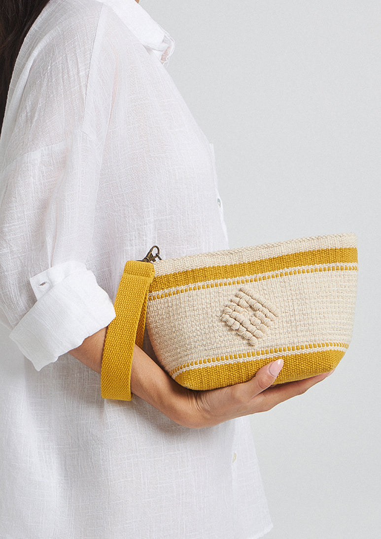 Manu Mini Clutch in mustard