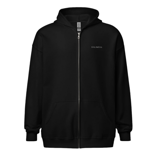 Black Unisex heavy blend zip hoodie