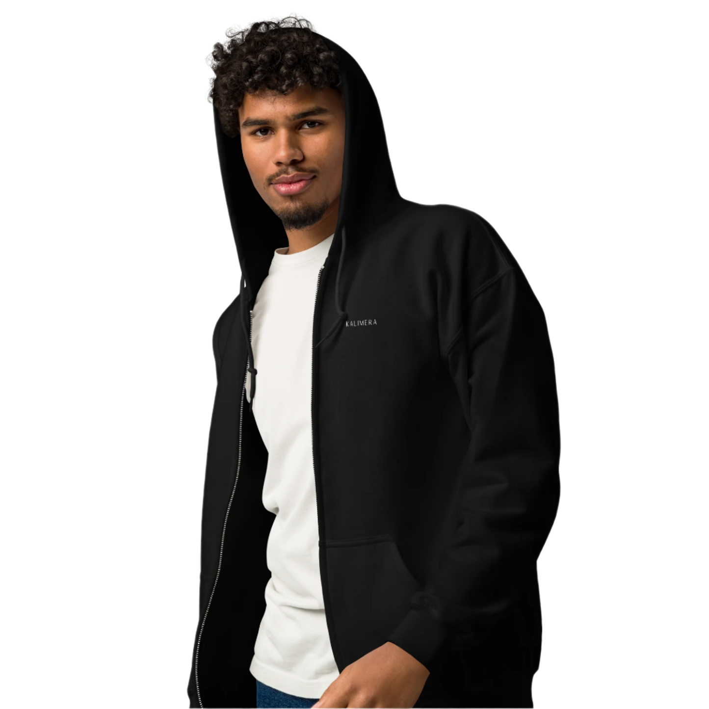 Black Unisex heavy blend zip hoodie