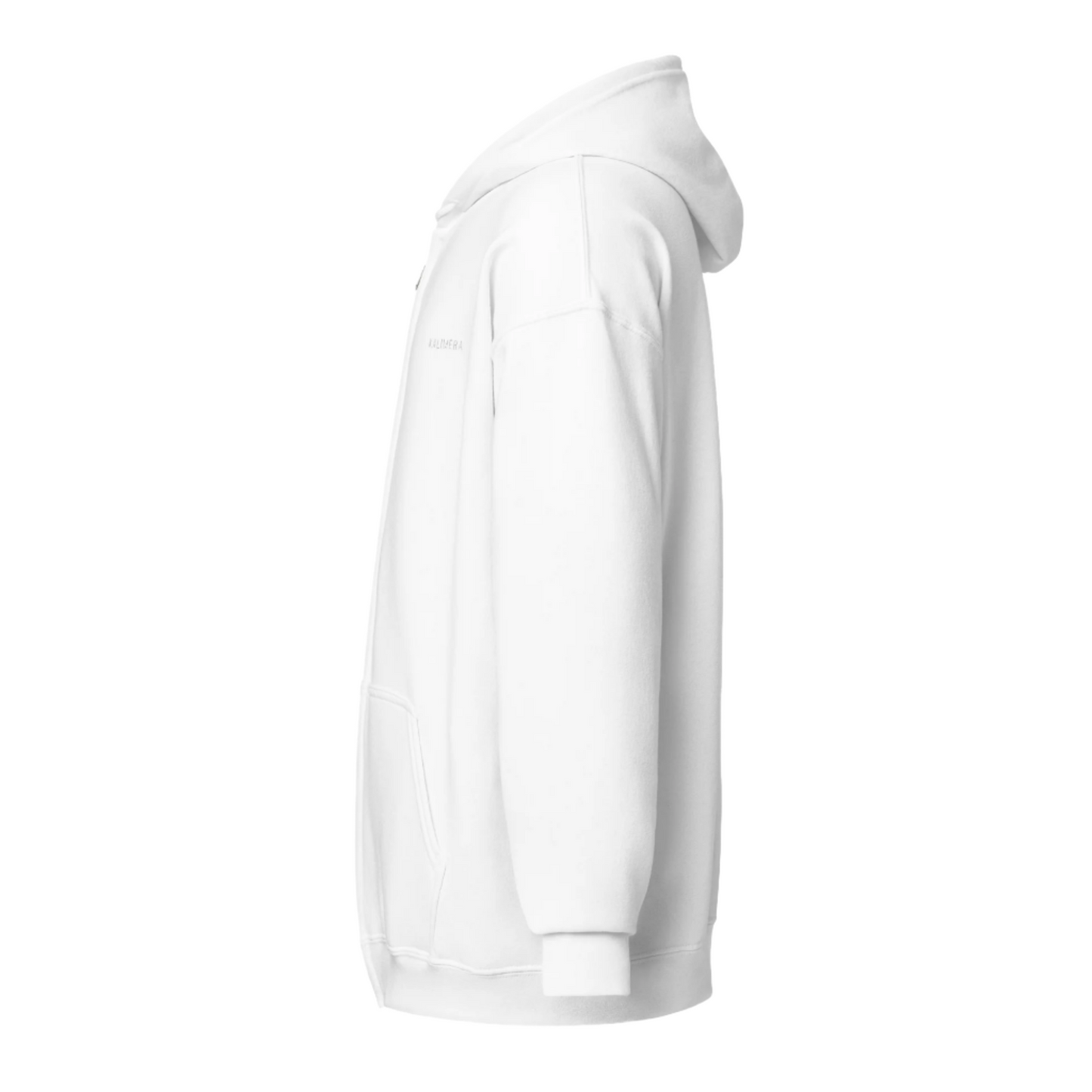 White Unisex heavy blend zip hoodie