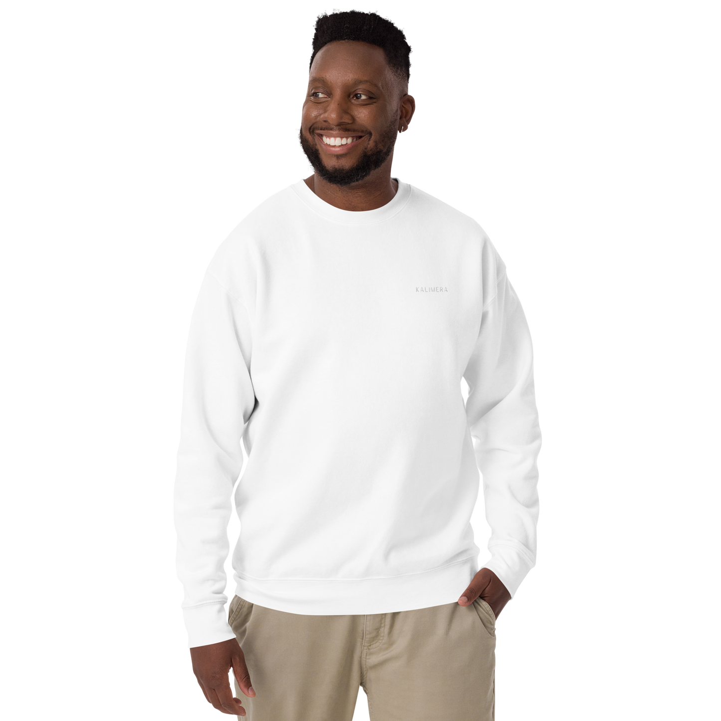 White Unisex Premium Sweatshirt