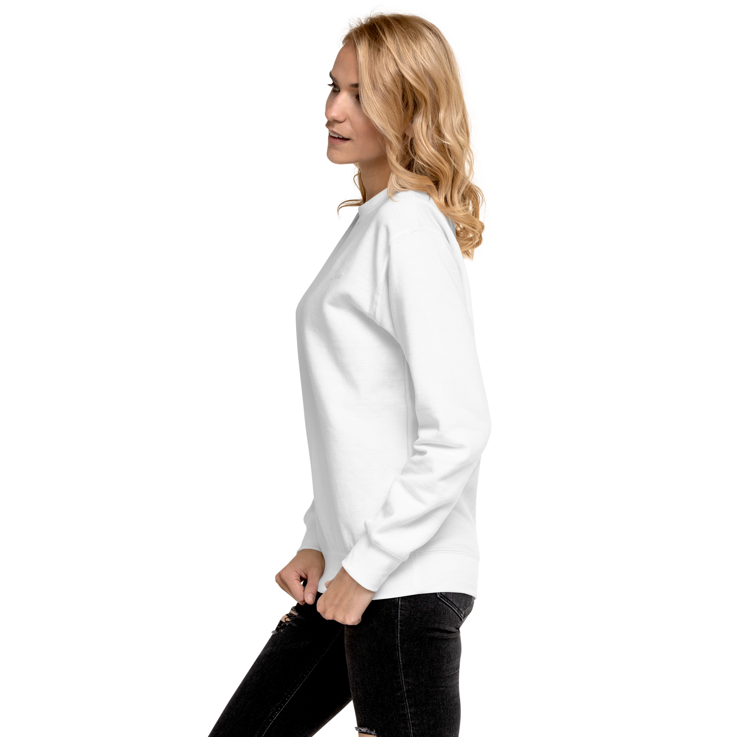 White Unisex Premium Sweatshirt