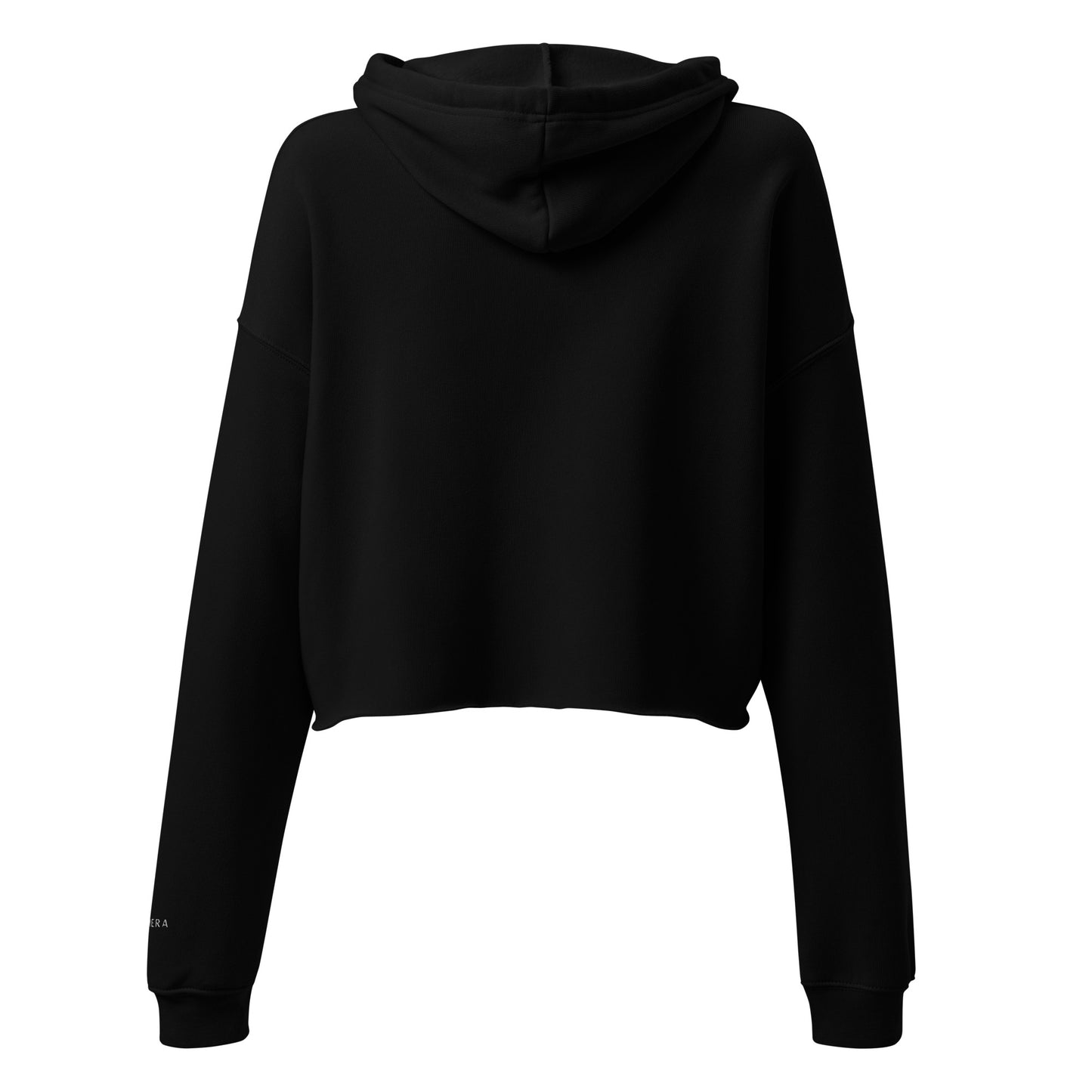 Ladies Black Crop Hoodie