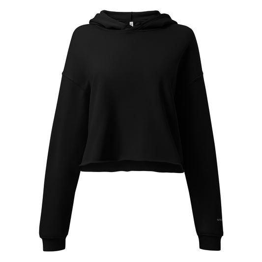 Ladies Black Crop Hoodie