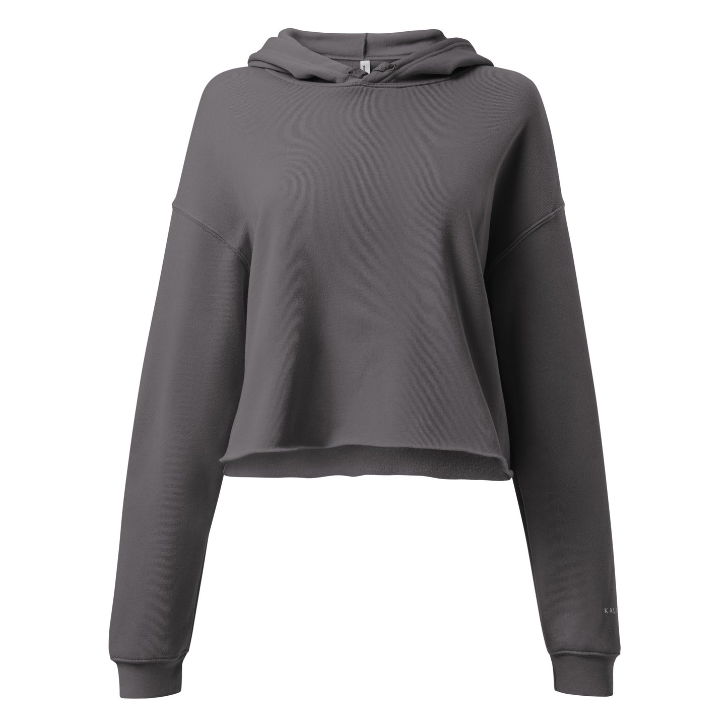 Ladies Grey Crop Hoodie