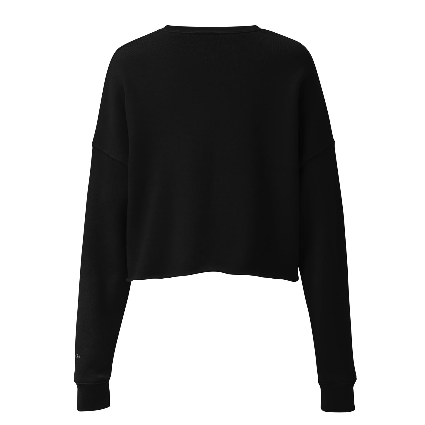 Ladies Black Crop Sweatshirt