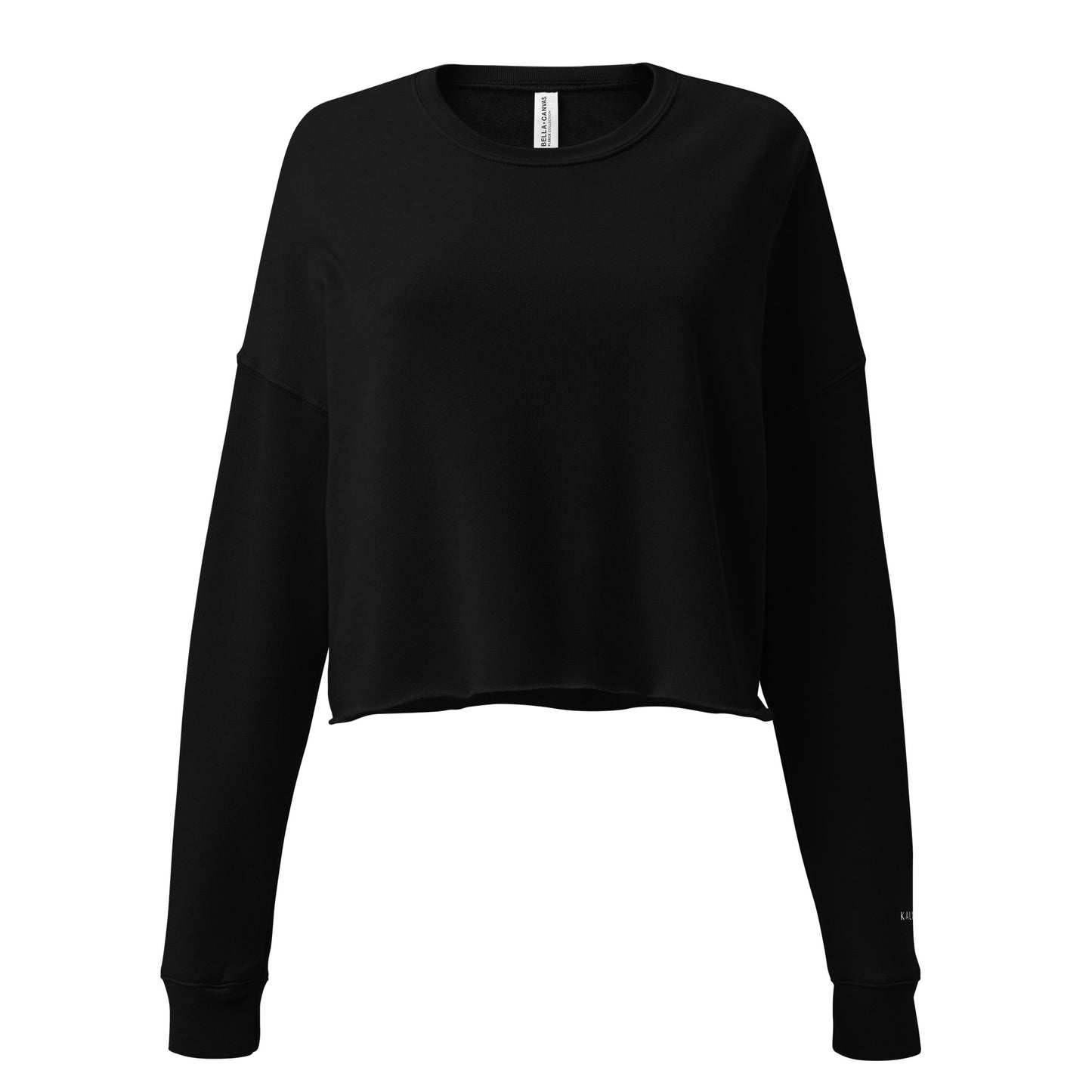 Ladies Black Crop Sweatshirt