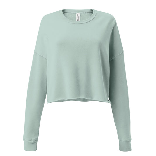 Ladies Dusty Blue Crop Sweatshirt