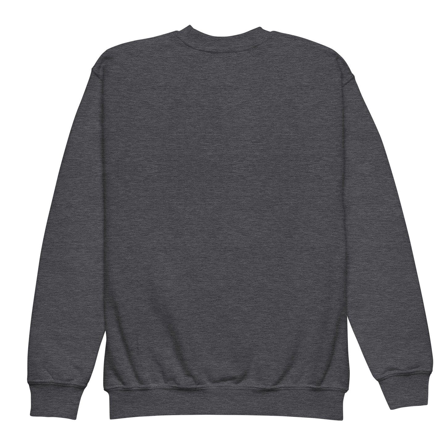 Dark Heather youth crewneck sweatshirt