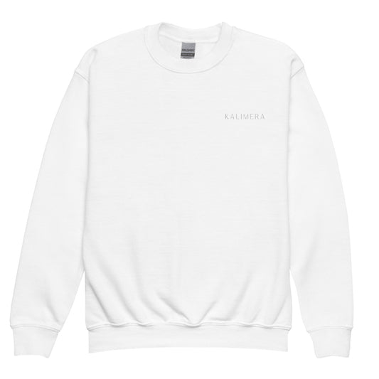 White youth crewneck sweatshirt