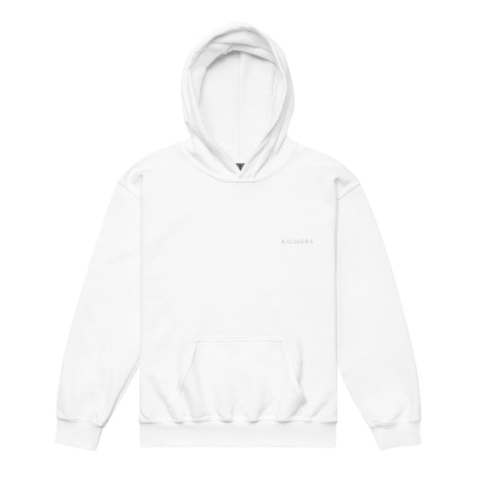 White youth heavy blend hoodie